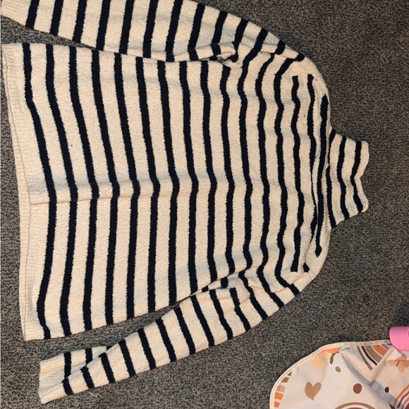 J Crew Striped Turtleneck Sweater - Black and Cream - Picture 2 of 3